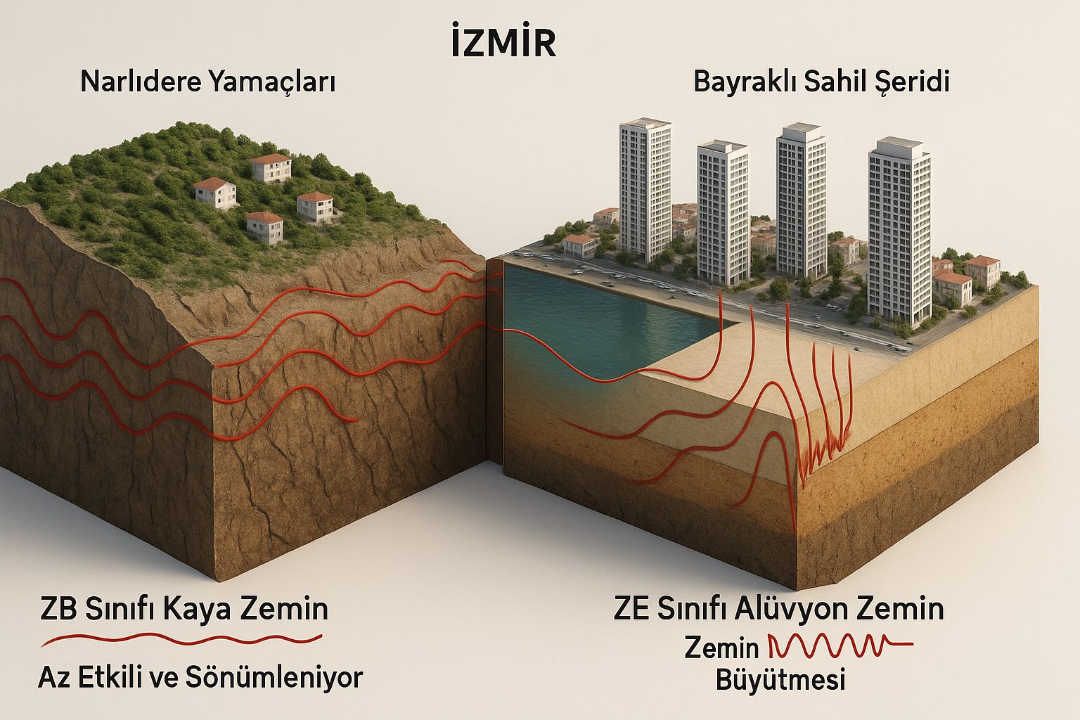 İzmir Deprem Riski Az Bölgeler Kaya Zemin ve Alüvyon Zemin Arasındaki Deprem Etkisi Farkı